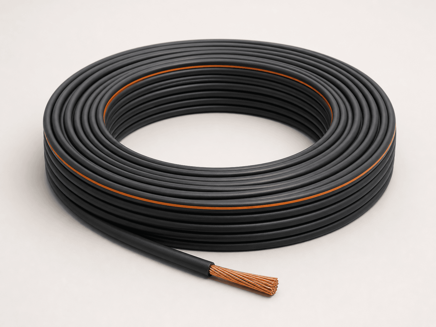 Illustrative coiled insulated copper house wire
