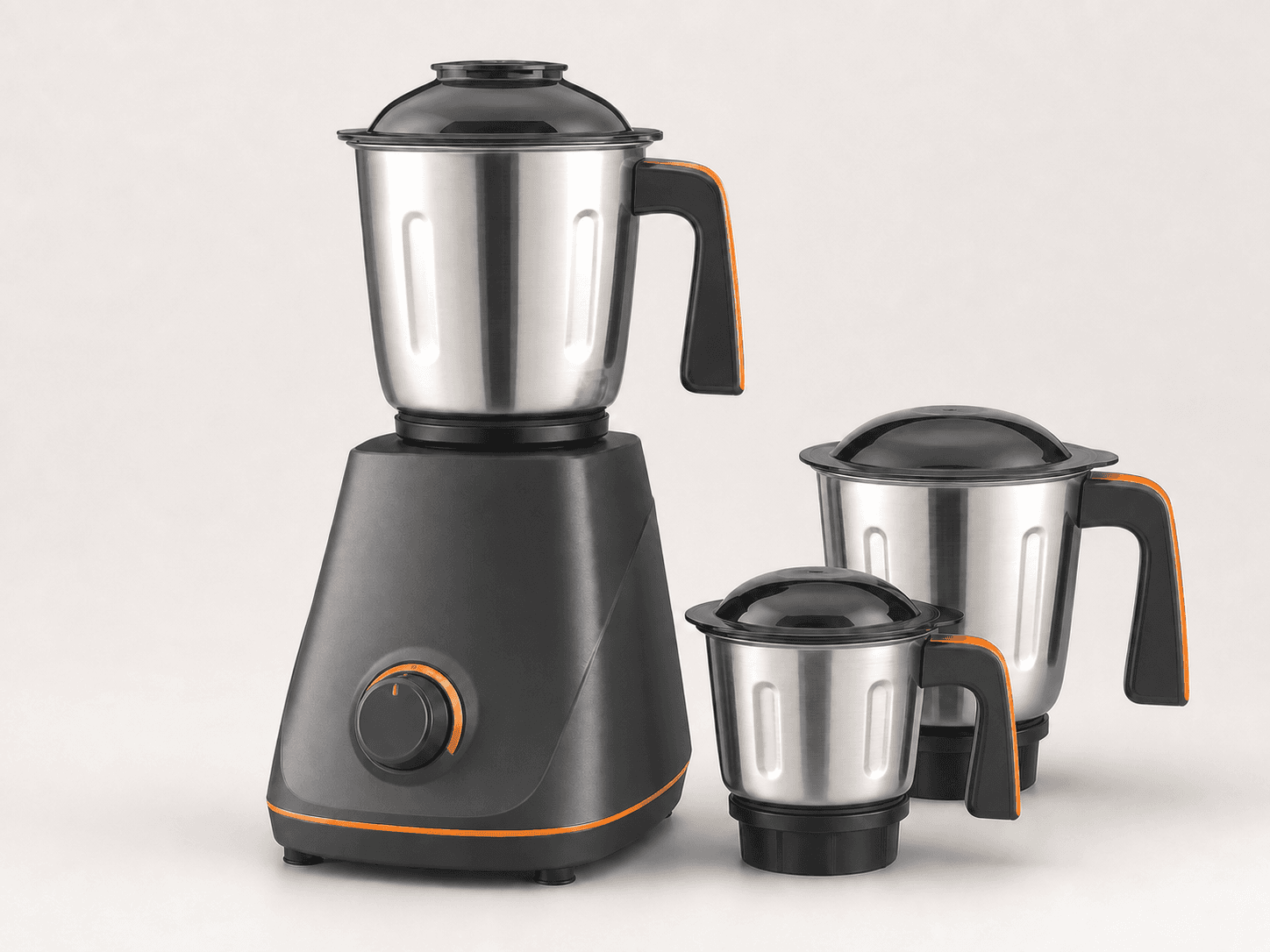 Illustrative mixer grinder with stainless steel jars