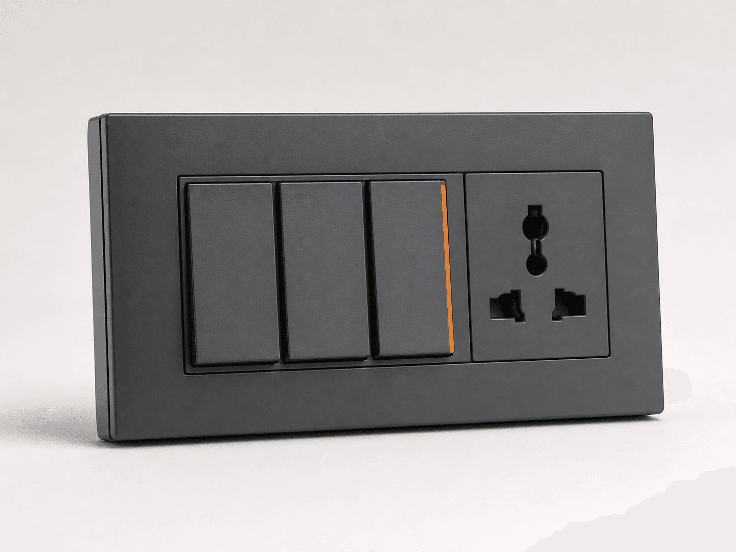 Illustrative modern modular switch and socket set